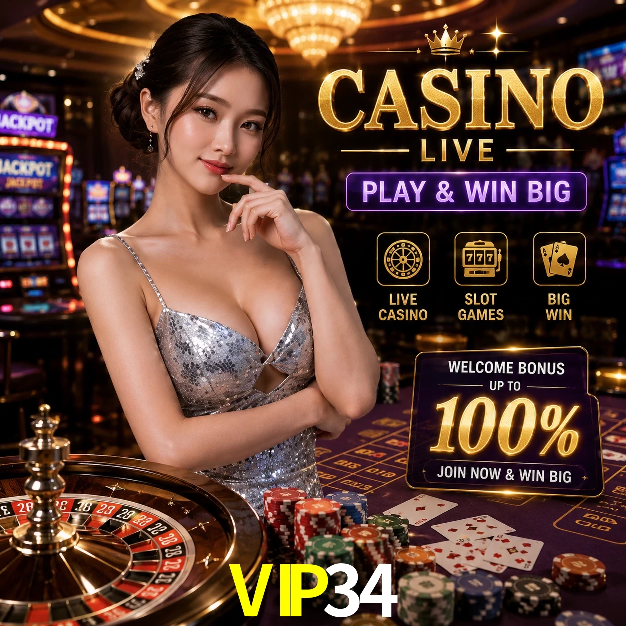 Aplicativo móvel VIP34 para iOS e Android
