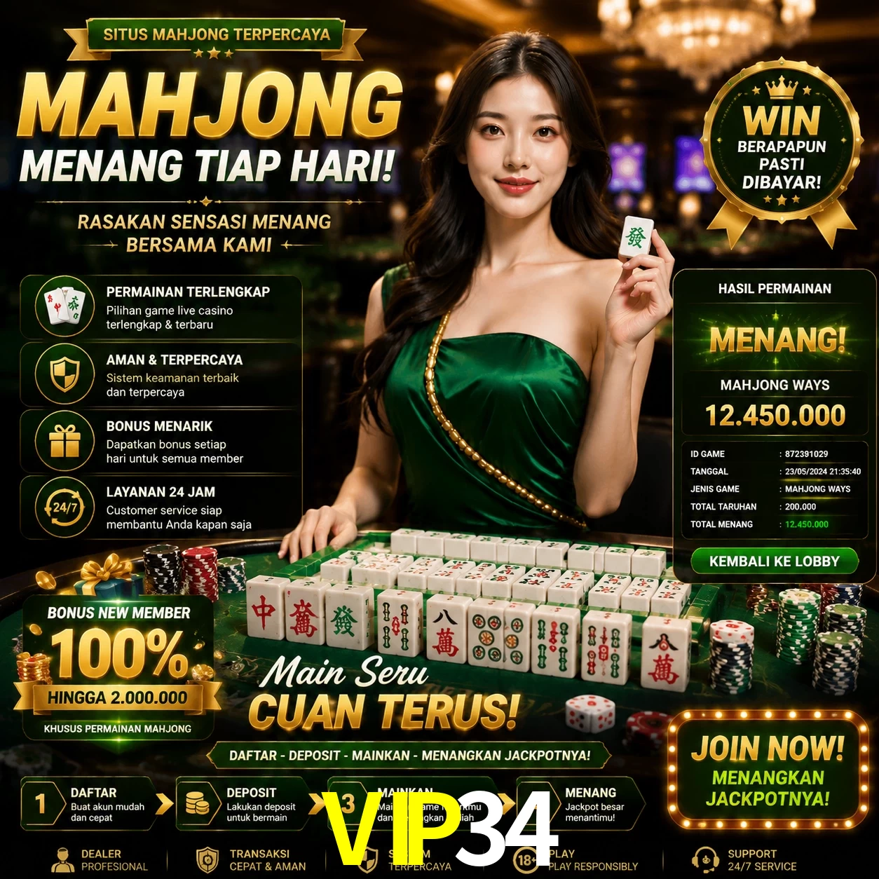 Cashback VIP VIP34 - reembolso semanal